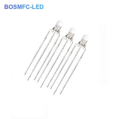 Bi Color 3mm Through Hole LED หลอดสีแดงและสีเขียว 20mA