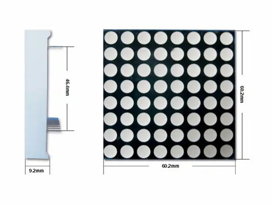 64x64mm 7 ช่อง LED Display 16x16 ดอท แมทริกซ์ แสงน้ําเงิน สําหรับจอลิฟท์