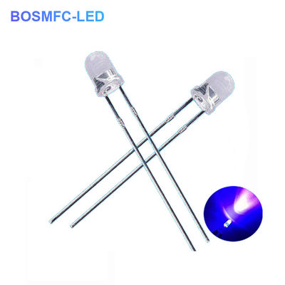 3mm F3 Dip UV LED Chip 395nm 405nm ผ่านรูสําหรับการรักษาเล็บ