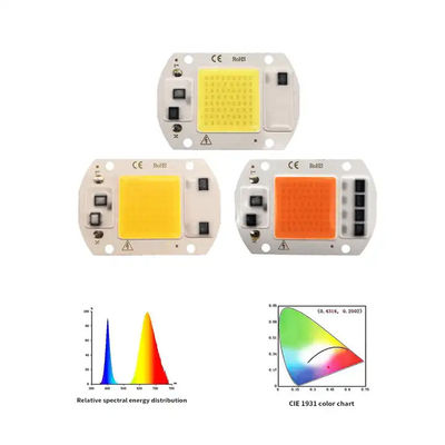 ชิป LED COB สเปคตรัมเต็ม 50W 100W สําหรับแสงปลูกพืชภายใน