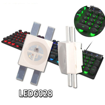 OEM ODM ความสว่างสูง สร้างใน IC SK628 RGB 6028 Smd Led Chip Emitting Diode สําหรับคีย์บอร์ดกลสําหรับเกม