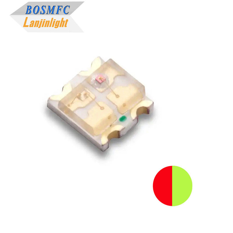 ใช้ได้ 0.06W 0603 SMD LED สีสอง สีแดงและเหลือง สีเขียว ความยาวคลื่น 568-576nm 1615