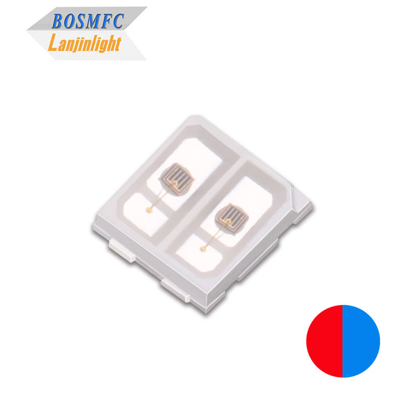 Bi Color SMD LED 3030 แสงแดงและสีฟ้า ไดโอ้ดแสงหลายฟังก์ชัน