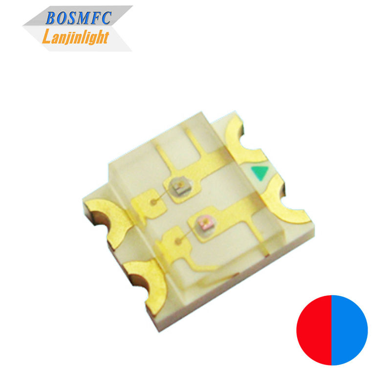 สีสอง 1206 SMD LED Surface Mount 3216 ชิปแสงแดงและน้ําเงิน