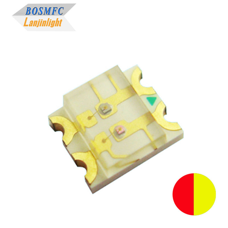 มัลติสเซน SMD LED 1206 สีแดง เหลือง สีสอง 120 องศา มุมมอง