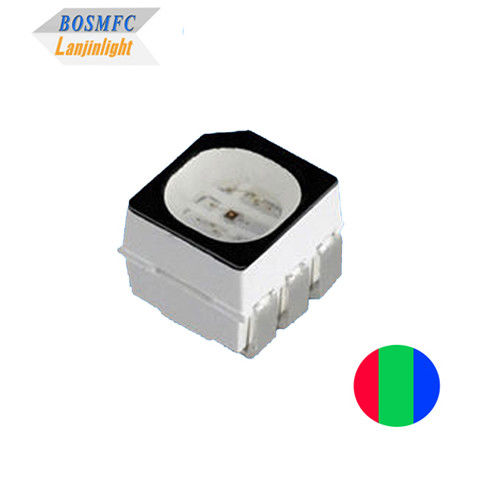 RGB SMD LED 3535 สีเต็ม ความสว่างสูง กับพื้นผิวสีดํา