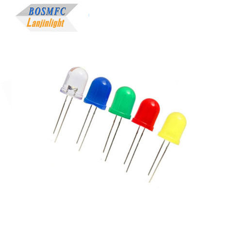 8 มม 10 มม LED ผ่านหลุม Super Bright, F10 Lamp Single Diode LED โรงงานขาย