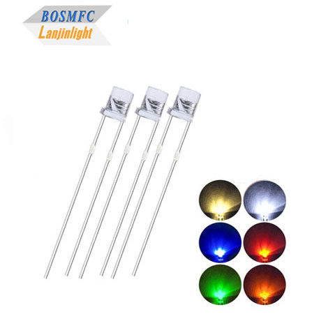 เลนส์ระบายน้ํา 5 มิลลิเมตร สีแดง สีเขียว สีน้ําเงิน มัลติฟункชั่น 0.06W ไลท์ไดโอด์ที่ใช้ได้