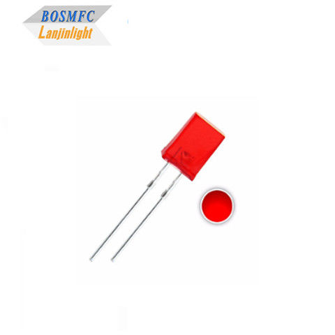 1.8V-2.4V LED สีแดงผ่านรู LED 2x5x7mm ไดโอเดส LED ไฟภายใน