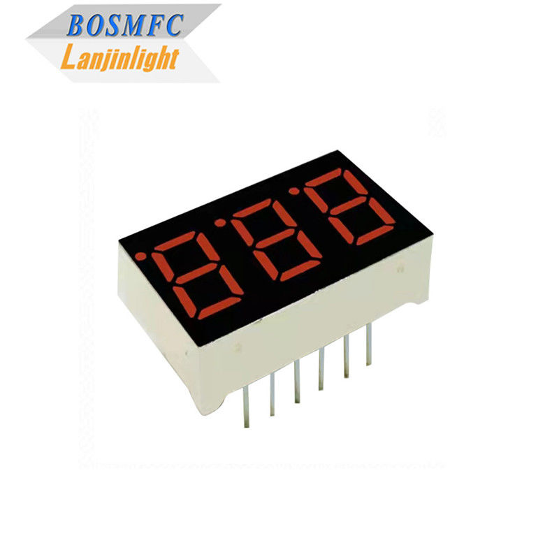20mA 7 เซ็กเมนต์ LED Display 3 หลัก 0.28 นิ้ว 0.56 นิ้ว ทนทาน