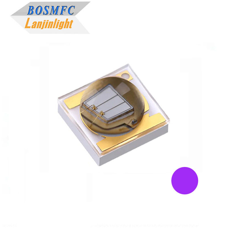 3W 3535 ด้านผิวติดตั้ง UV LED ชิป UVA ความแรงสูง UVC 365nm สําหรับการรักษา UV