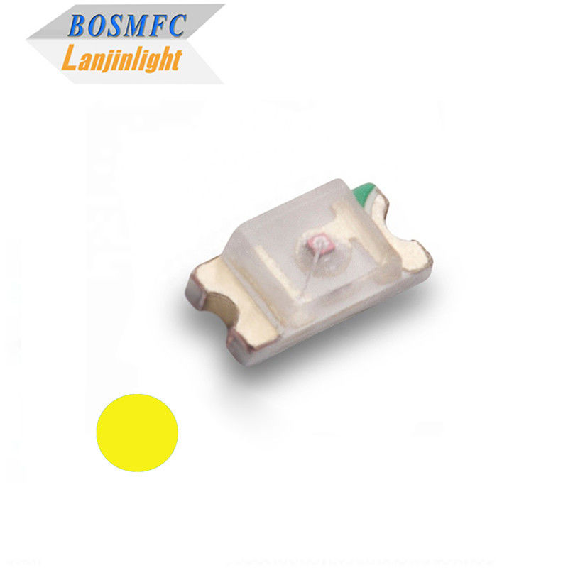 0603 SMD LED สีเหลือง 585-595nm แอมเบอร์แสง 1608 ชิป LED สําหรับตัวชี้แสดงผล LED