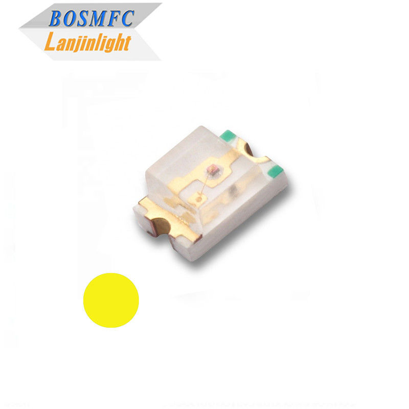 แสงสว่างสุด 20mA LED ด้านบน 0805 LED Diode สีเหลือง LED Light 2012 ชิป LED