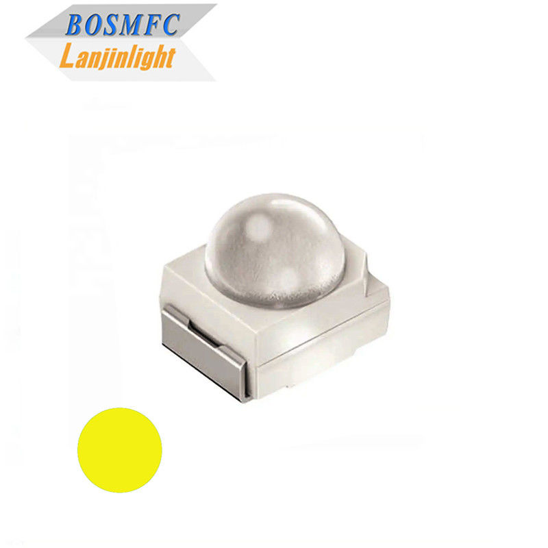 3528 SMD LED มุมมองแสงสีเหลือง 60 องศา เลนส์กลอง แมเบอร์ LED ไดโอเด่สําหรับไฟจราจร