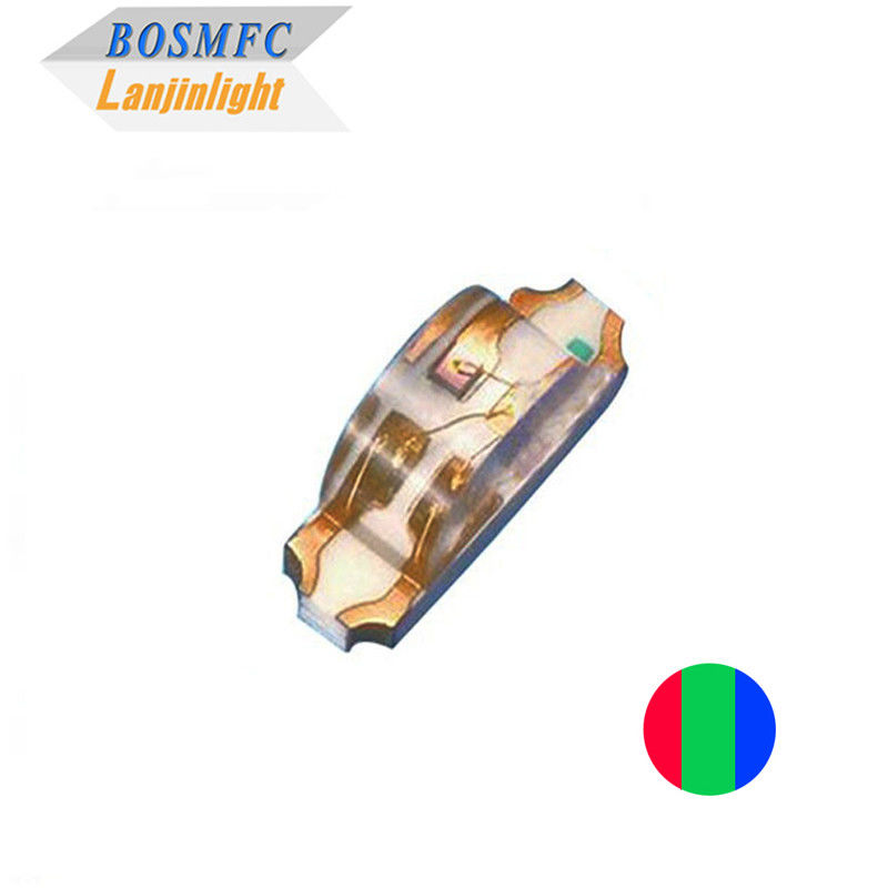 มุมขวา ด้านมอง 1206 RGB SMD LED 1.5T 2.0T มุมขวา ด้านติดตั้ง 1204 Tri สีแสง