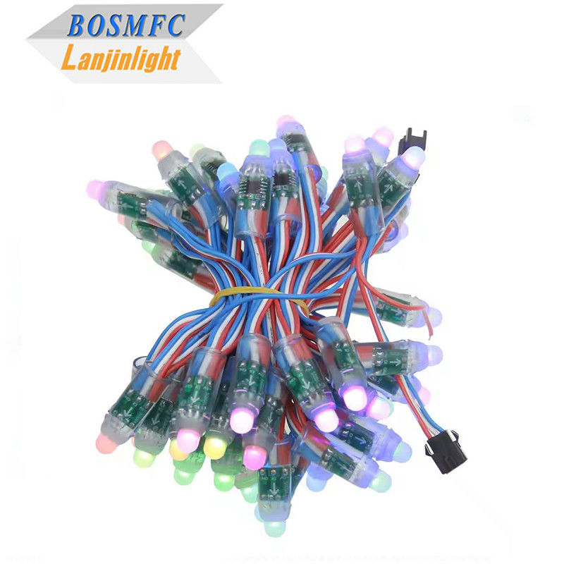 IP68 กันน้ํา WS2811 LED Pixel Module String Light ไดจิทัล LED Pixel DC5V หลอดไฟสตริง LED หลายสี