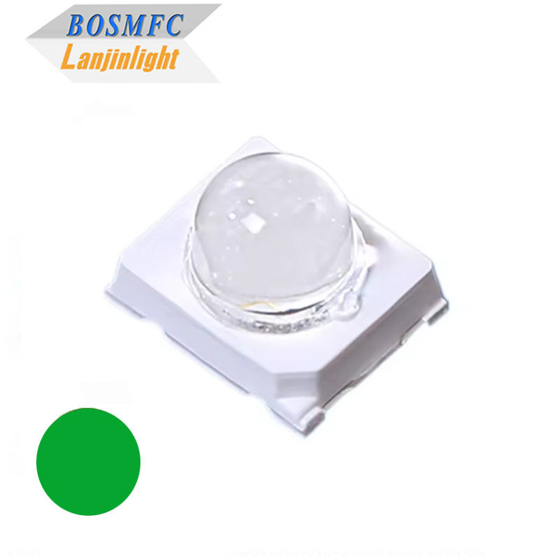 0.2w 60mA ความสว่างสูง 20,000mcd สีเขียว 2835 SMD LED 30 องศา Dome Lens Diode สําหรับไฟจราจร
