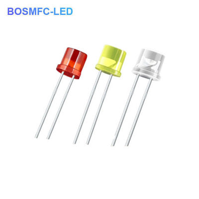 5 มม Flat Top Through Hole LED กระจายมุมมอง 100 องศา