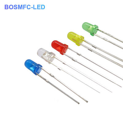 3 มิลลิเมตร dip LED Green Light LED Light Emitting Diode 5V ความยาวคลื่น 520nm-535nm