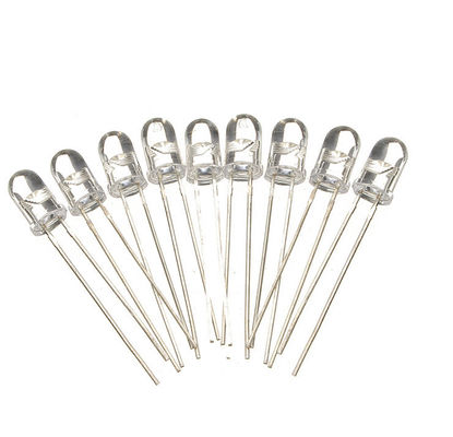 หัวกลม 5 มิลลิเมตร Ultraviolet LED 385nm 395nm แสง UV น้ําใส เลนส์สําหรับโคมนก