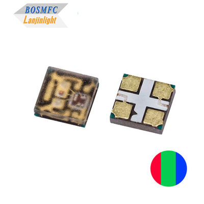 Super Bright Multi Color PLCC4 2020 RGB LED 12mA ภายใน IC ระบบควบคุมเฉพาะ