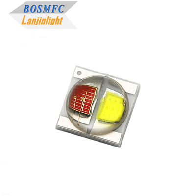 2W 3535 SMD LED Dome Lens 30 องศา Bi Color Red And White 350mA ไดโอเดส LED ความสว่างสูง